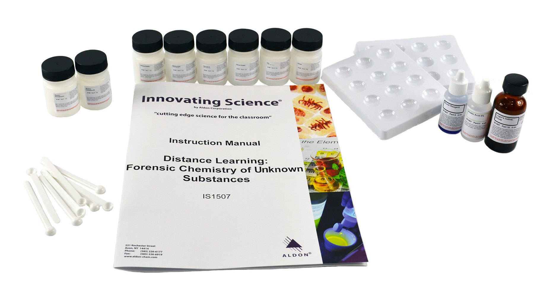 Forensic Chemistry Kit for Identifying Unknown Substances