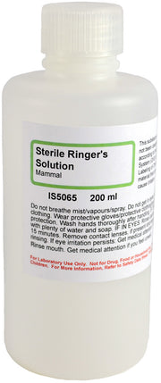Sterile Mammal Ringer's Solution, 200mL
