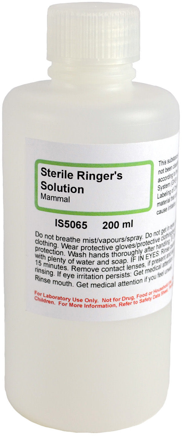 Sterile Mammal Ringer's Solution, 200mL