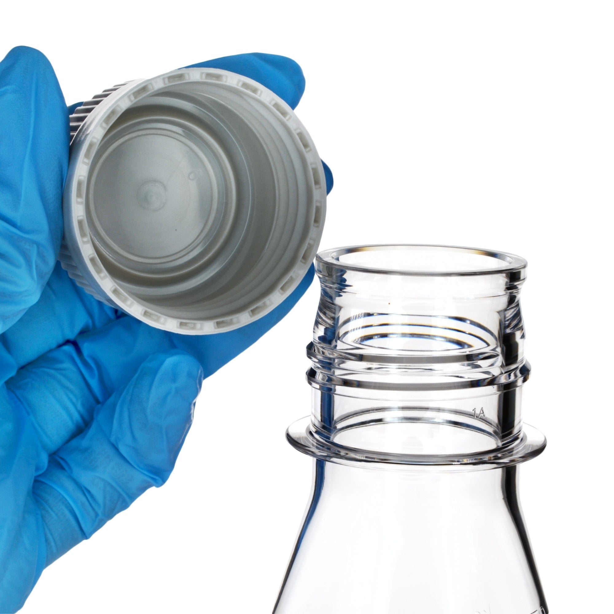 Sterile Non-Vented Flat-Bottom PETG Erlenmeyer Flask, USP Class VI, 250mL