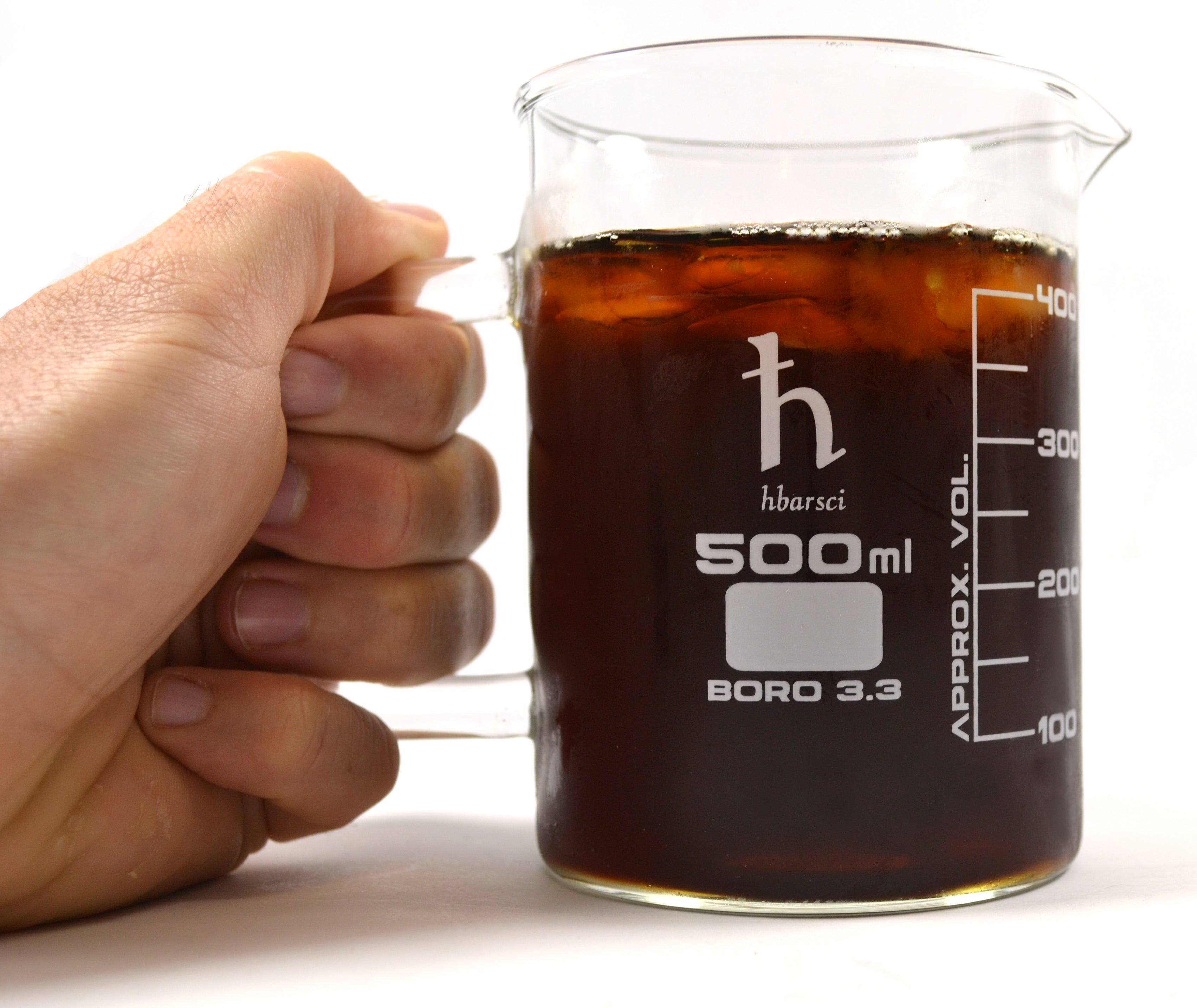 Premium Hand-Crafted Borosilicate Glass Beaker Mug, 250mL