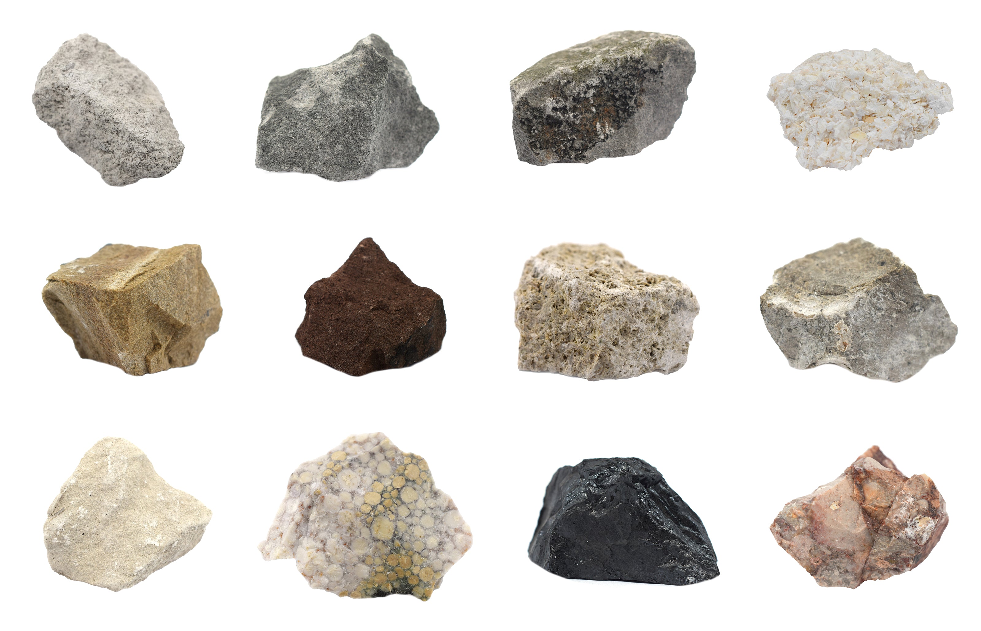 Sedimentary Rock Specimen Kit, 12-Piece