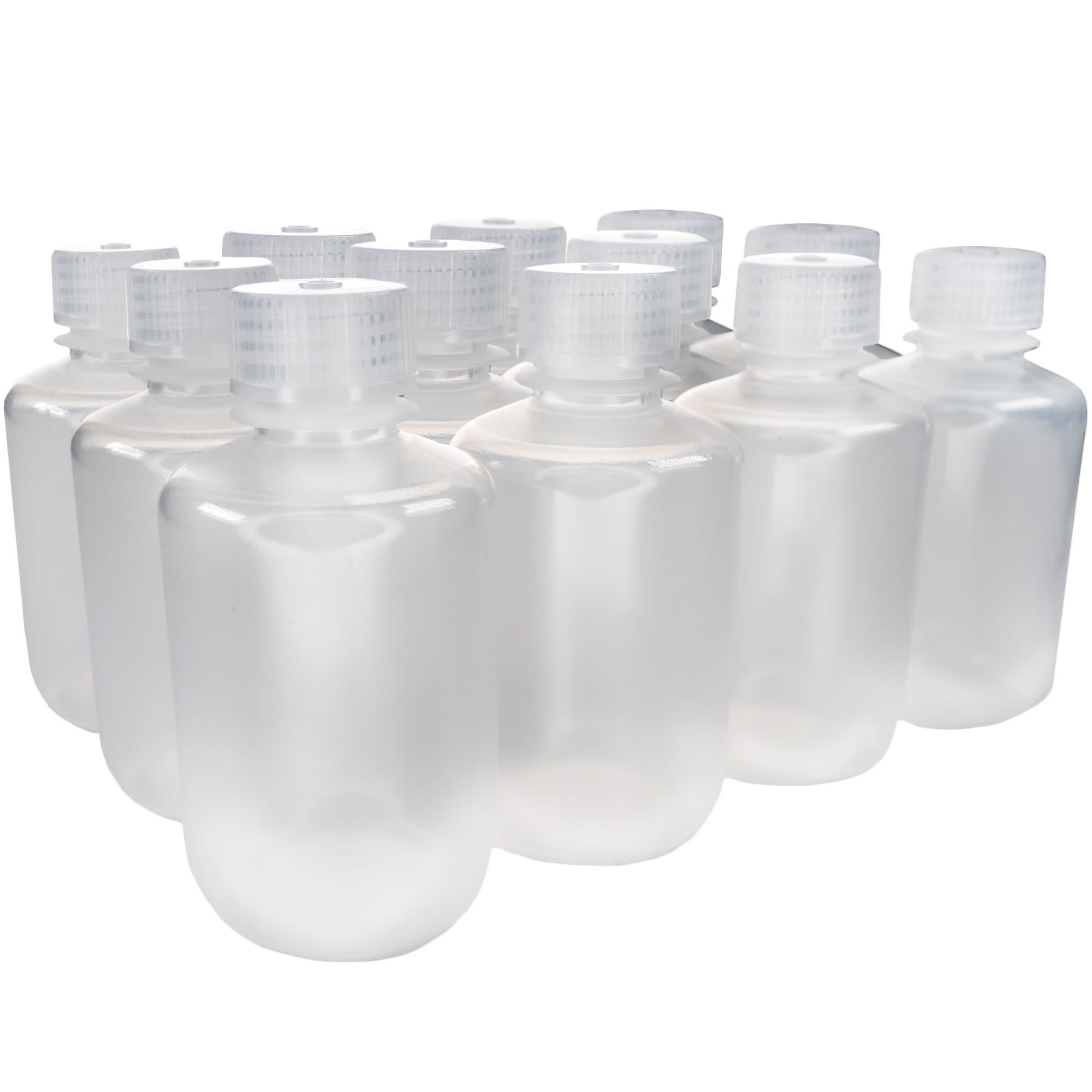 Narrow Mouth Polypropylene Reagent Bottle, Autoclavable Leak-Proof, 12-Pack