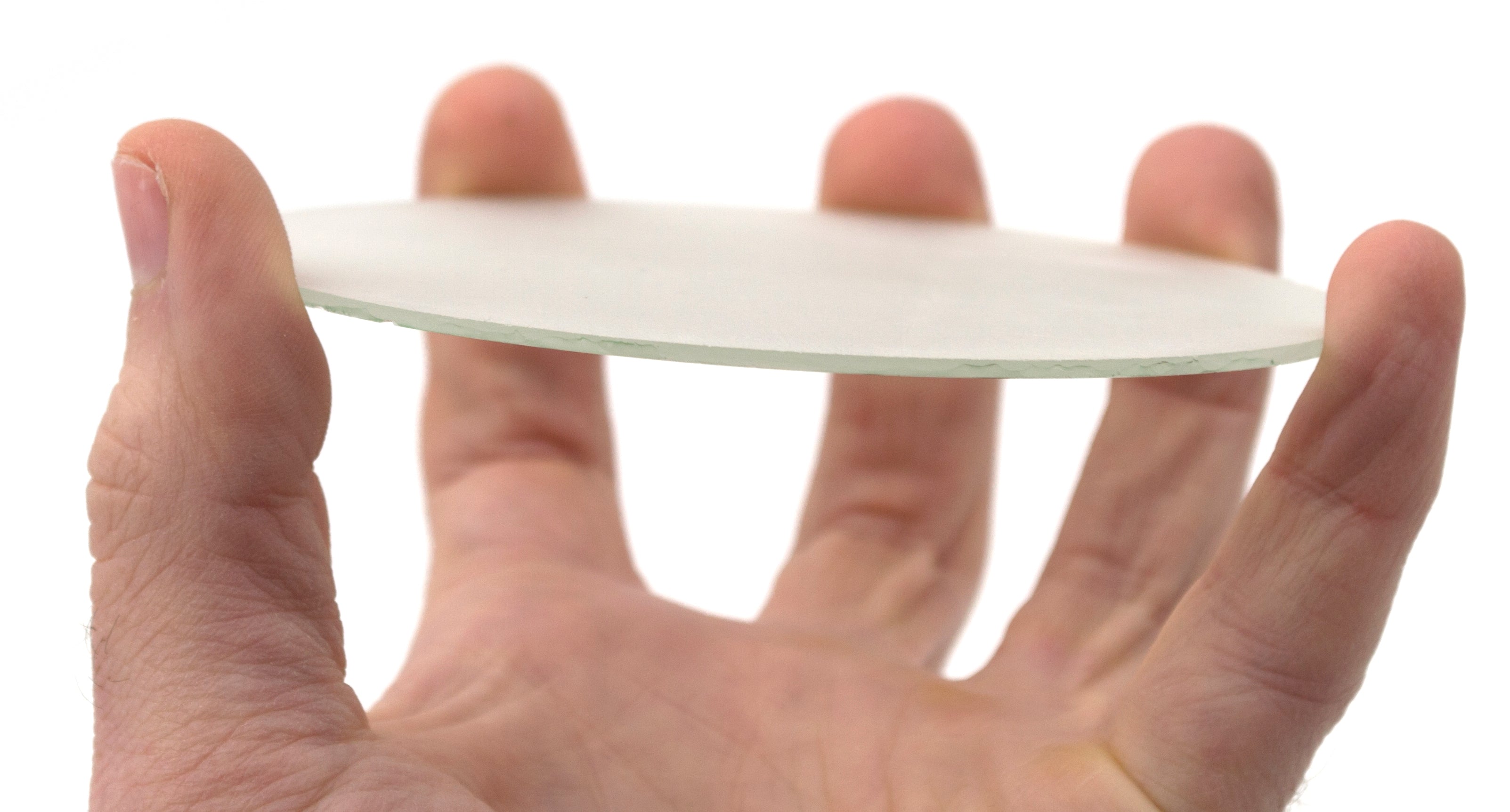 Frosted Glass Gas Jar Cover, 3.9 inch, 1.7mm Thick