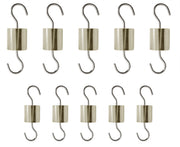 10-Piece Premium Brass Cylindrical Hooked Weight Set (50g and 25g)