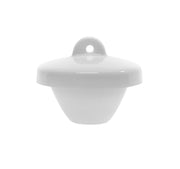 Squat Form Porcelain Crucible with Lid