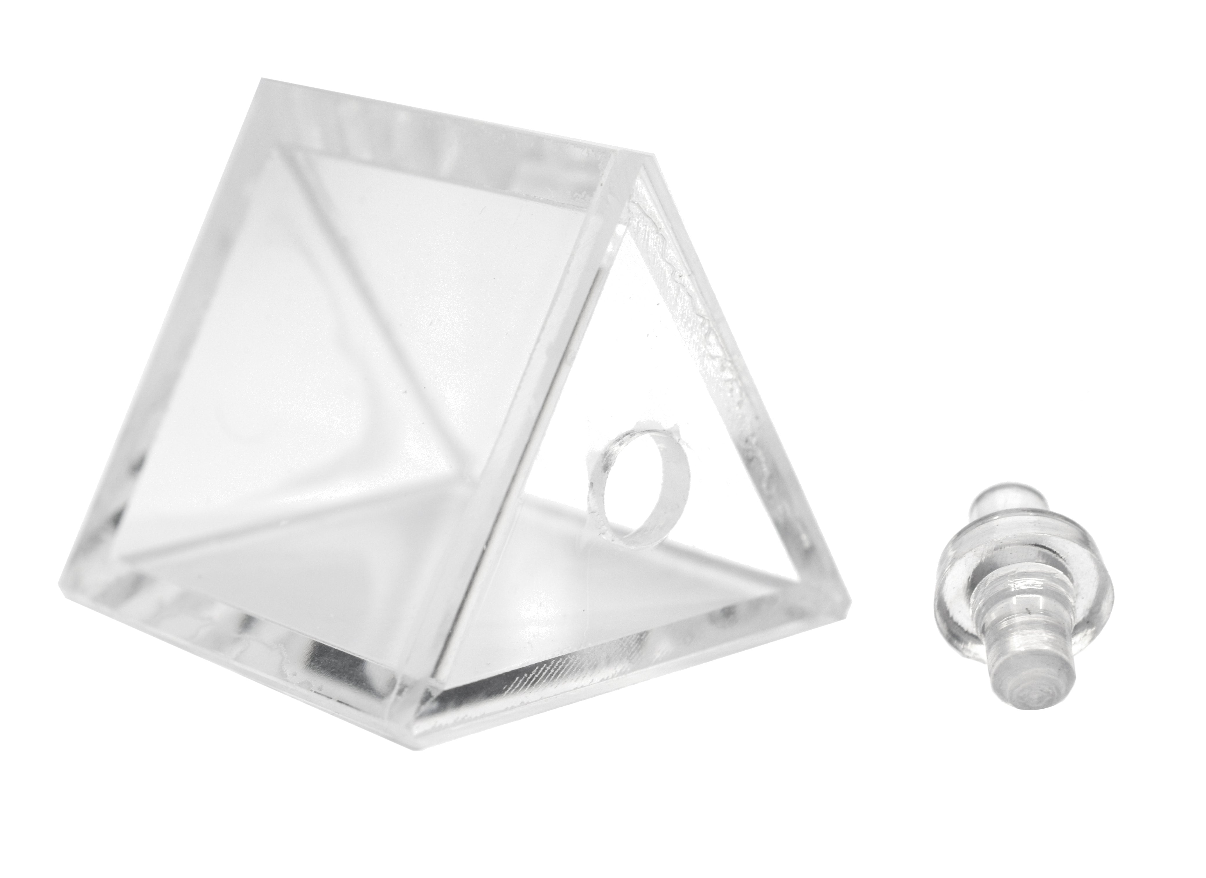 Hollow Acrylic Prism with Stopper, 1.5"