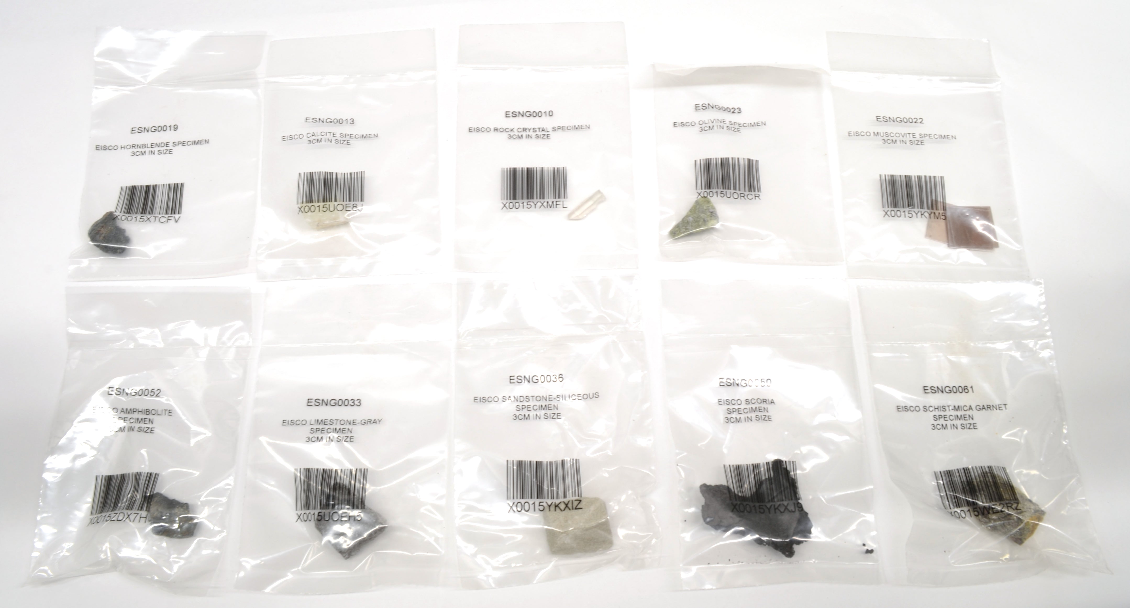 10-Piece Rock and Mineral Matching Game Specimen Set