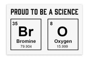 Proud to Be a Science Bro Rectangular Premium Vinyl Sticker, 3 x 2 inch