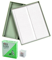 Microscope Slide Kit with 72 Slides, 100 Cover Slips, and Storage Container
