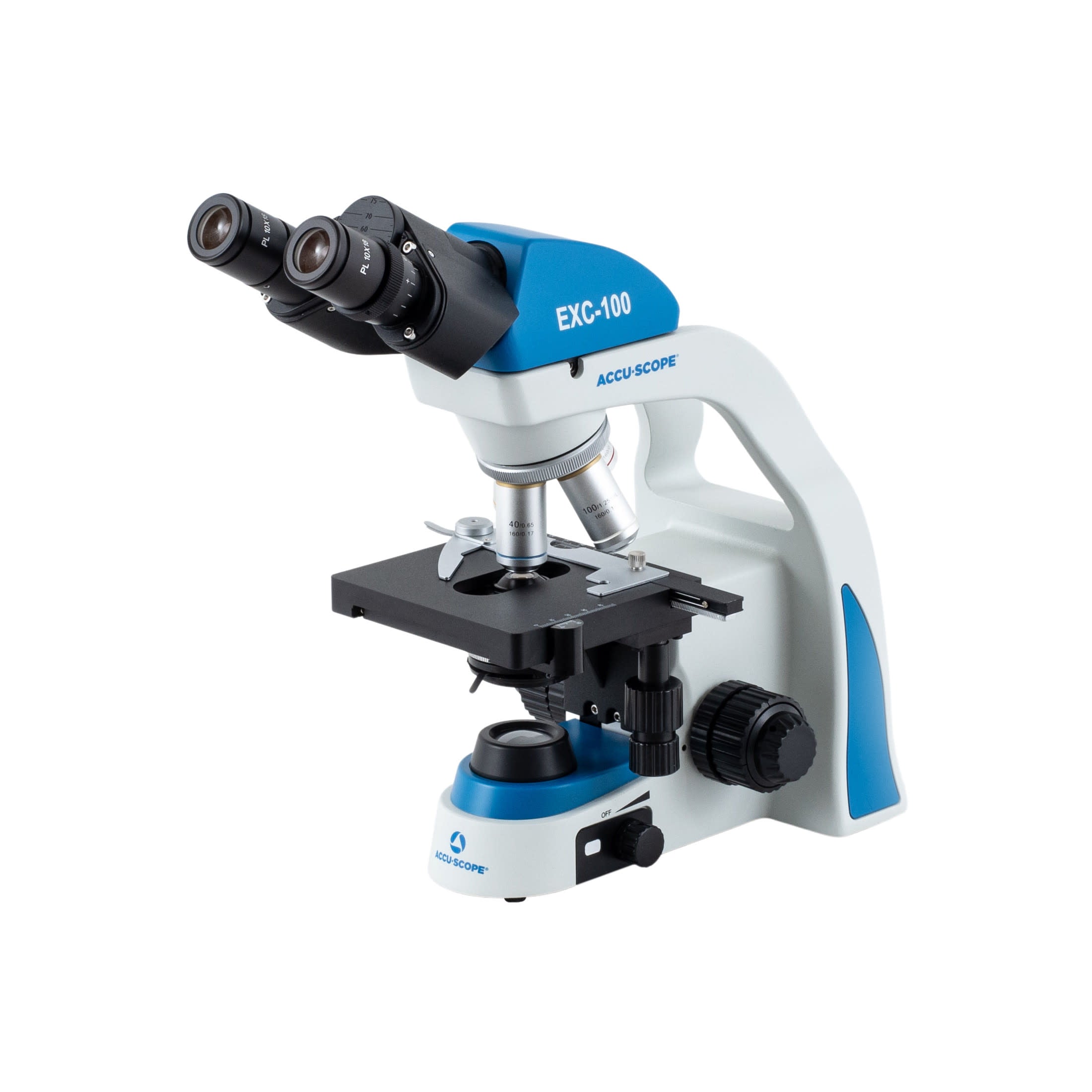 Accu-Scope Binocular Compound Microscope, EXC-100, 40-1000X with LED
