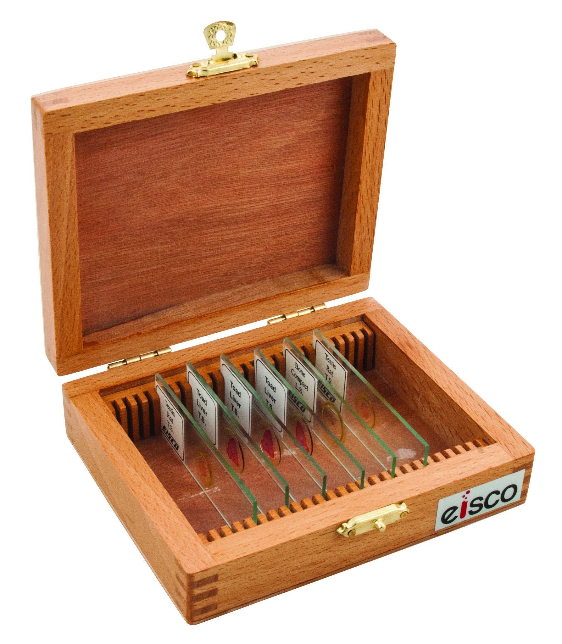 Wooden Slide Box for 12 Geological Slides, 45 x 30mm