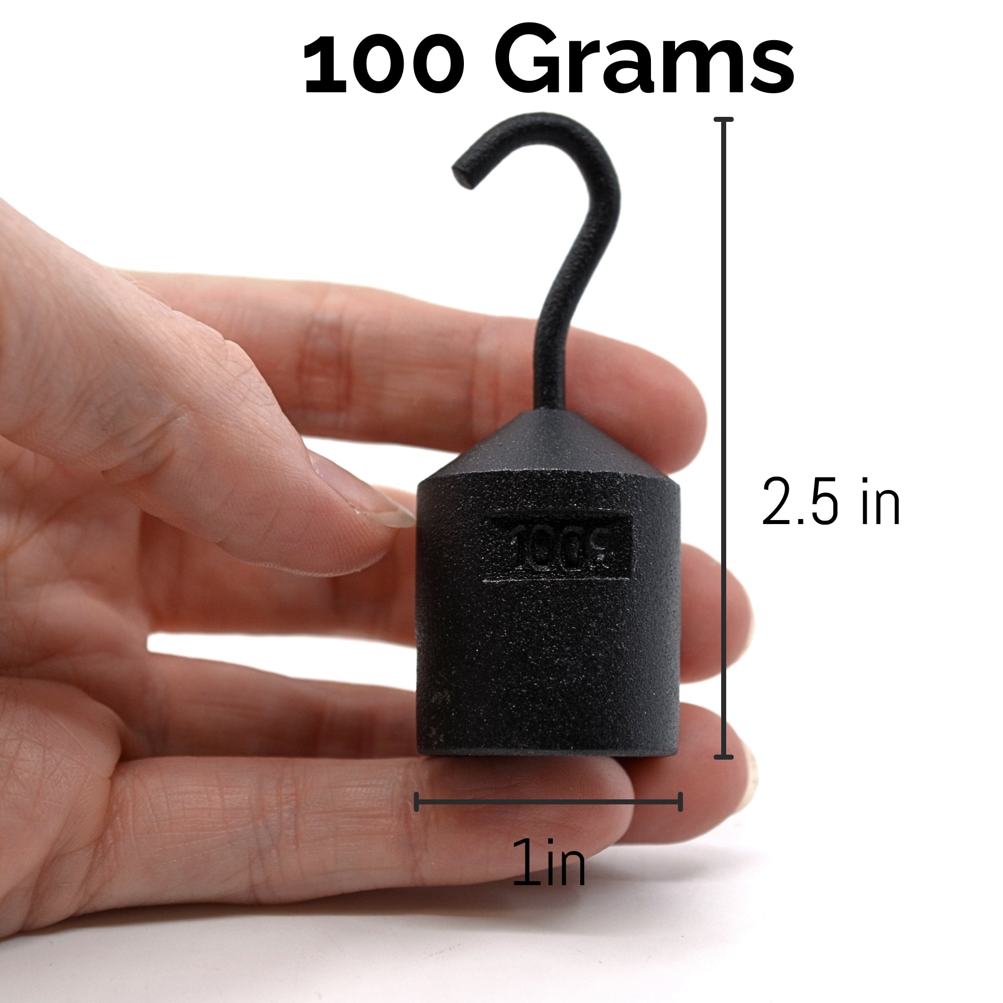 100g Iron Cylindrical Hooked Weight