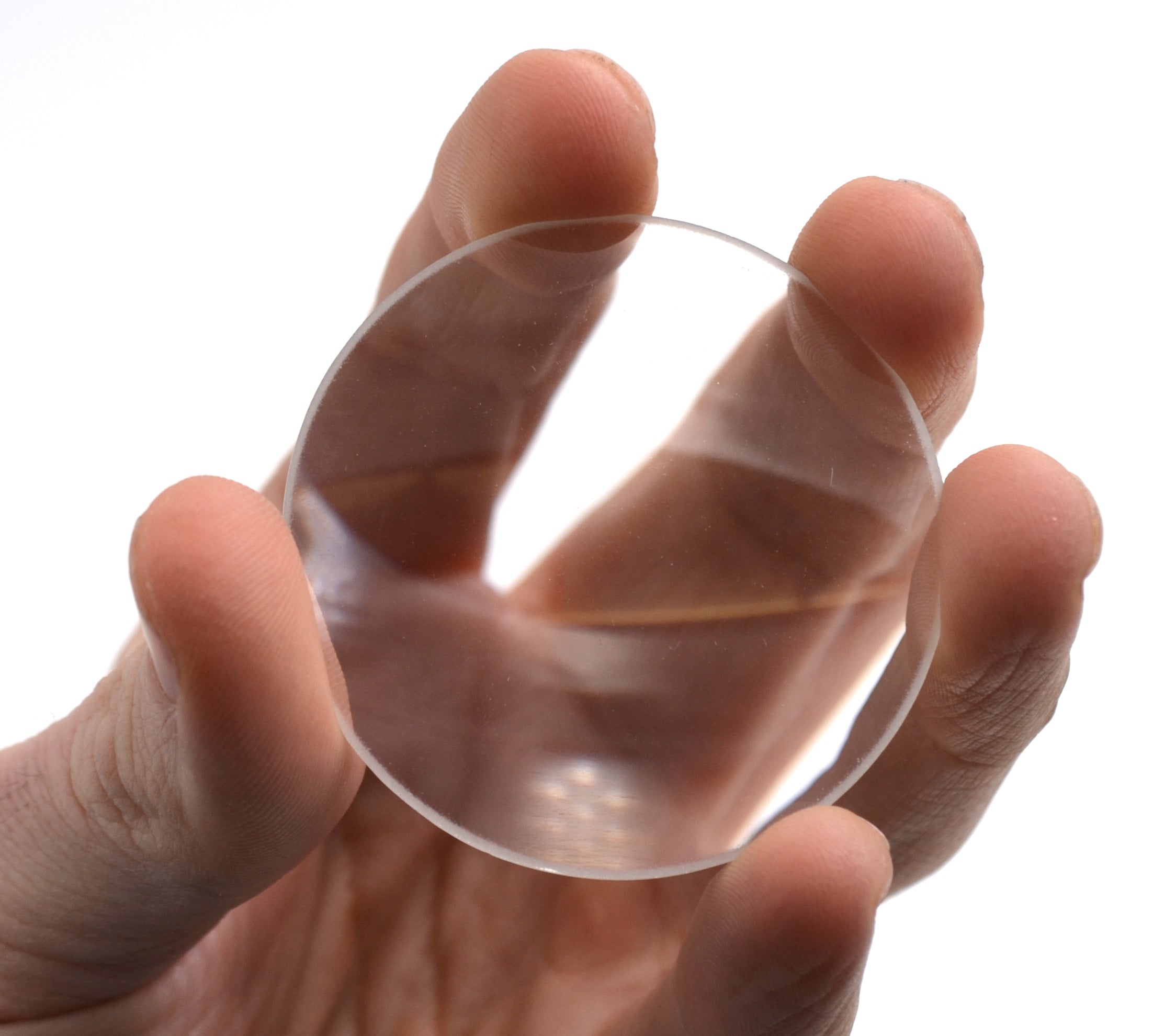 Double Convex Glass Lens, 50mm Diameter