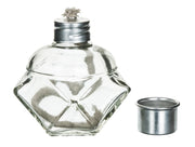 120mL Glass Alcohol Lamp with Metal Cap and Fiber Wick