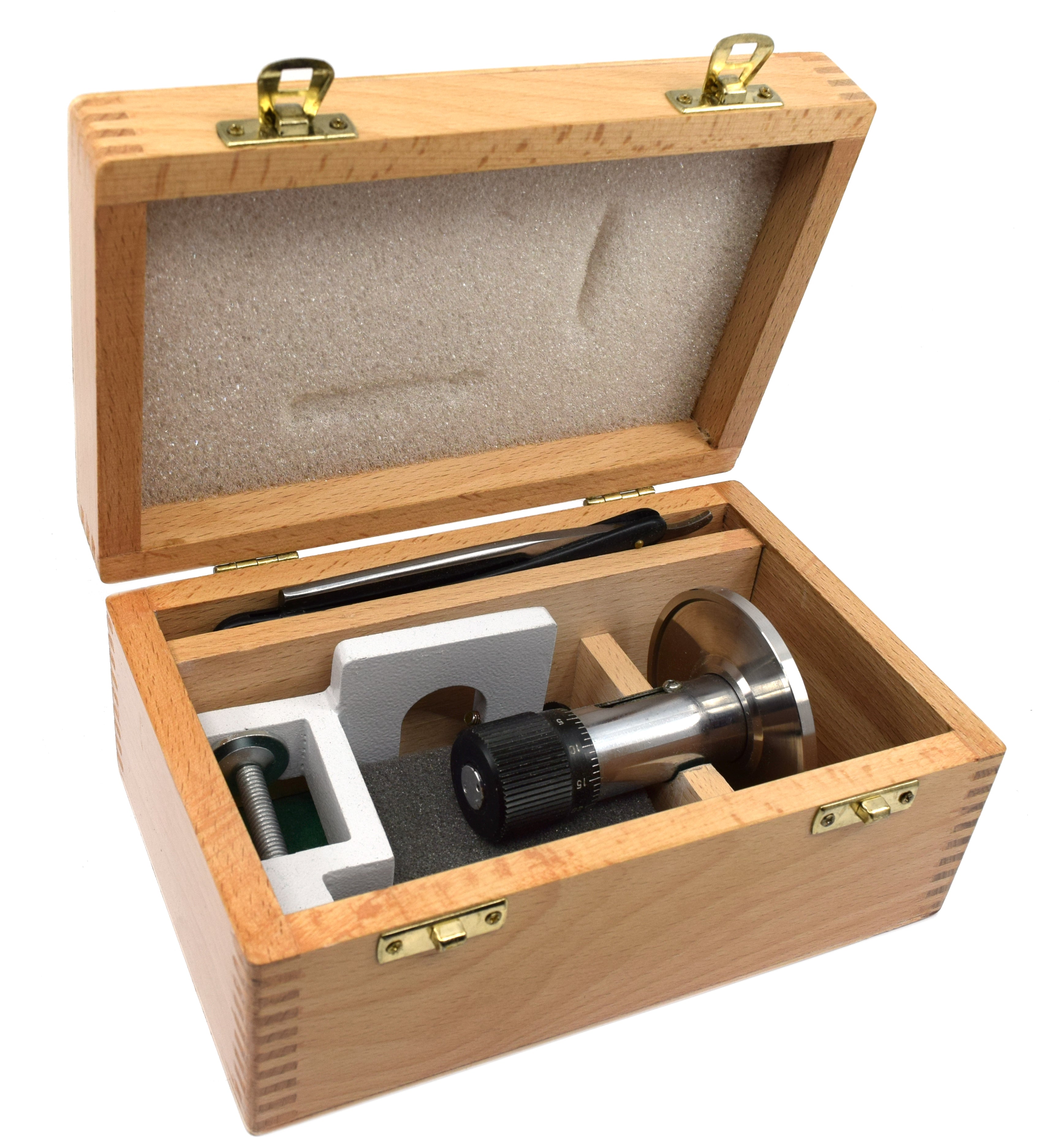 Hand and Table Microtome with Wooden Case, 10 Micron Resolution
