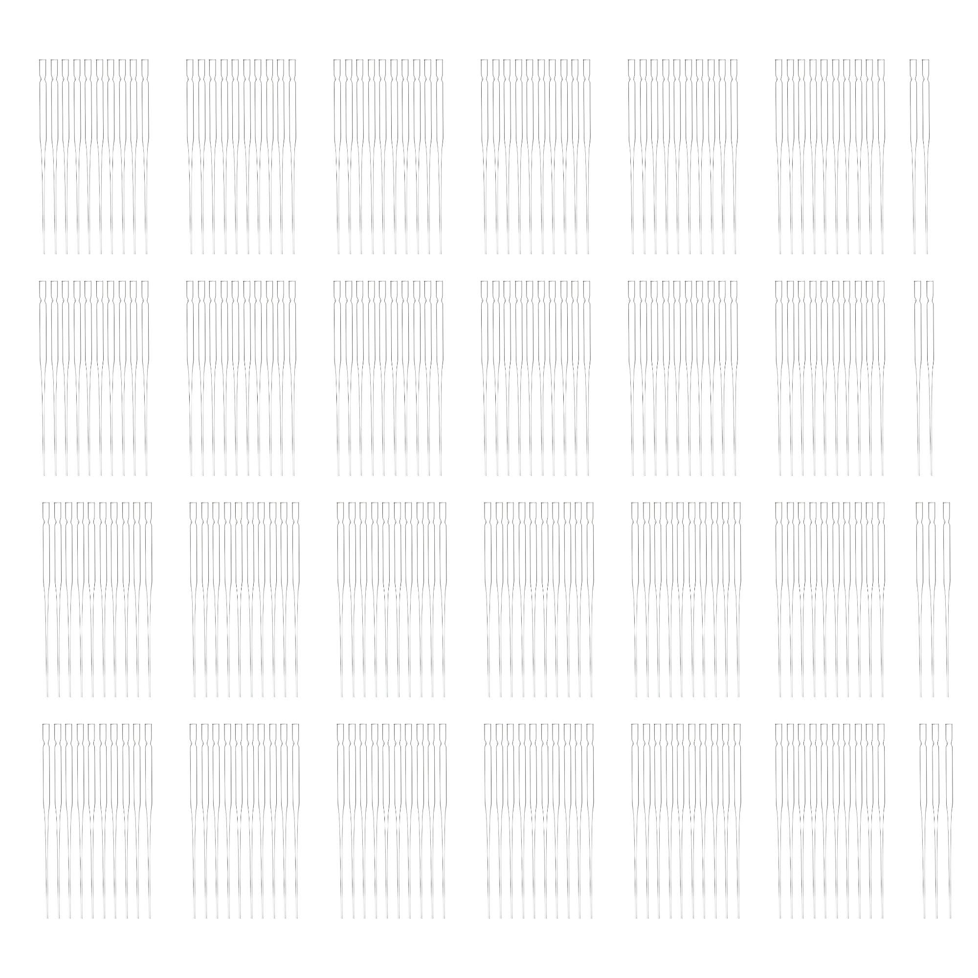 250-Pack Disposable Pasteur Pipettes, No Teat, Soda Glass