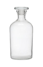 Narrow Neck Reagent Bottle with Glass Stopper, 500mL, Soda Glass