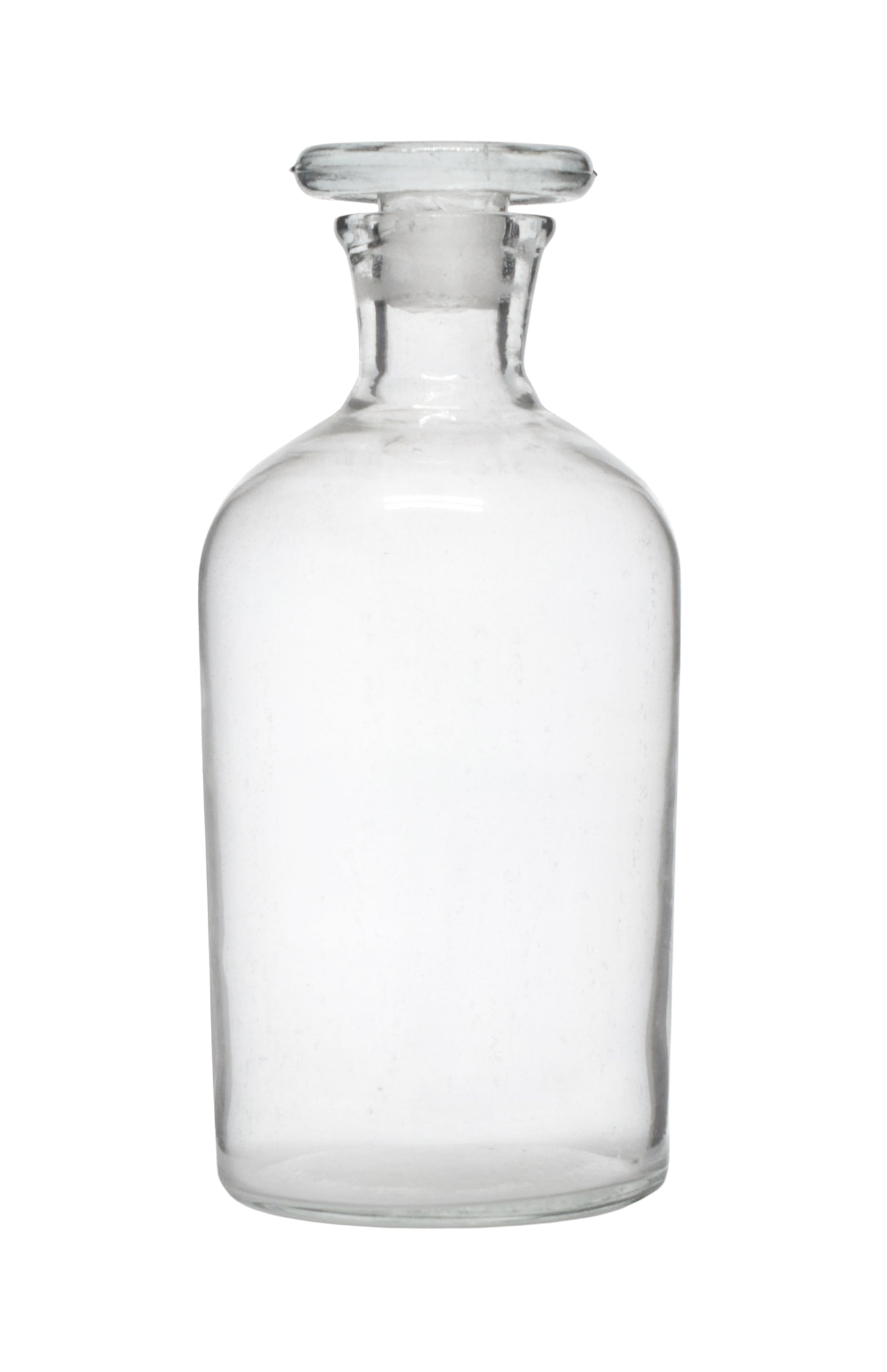 Narrow Neck Reagent Bottle with Glass Stopper, 500mL, Soda Glass