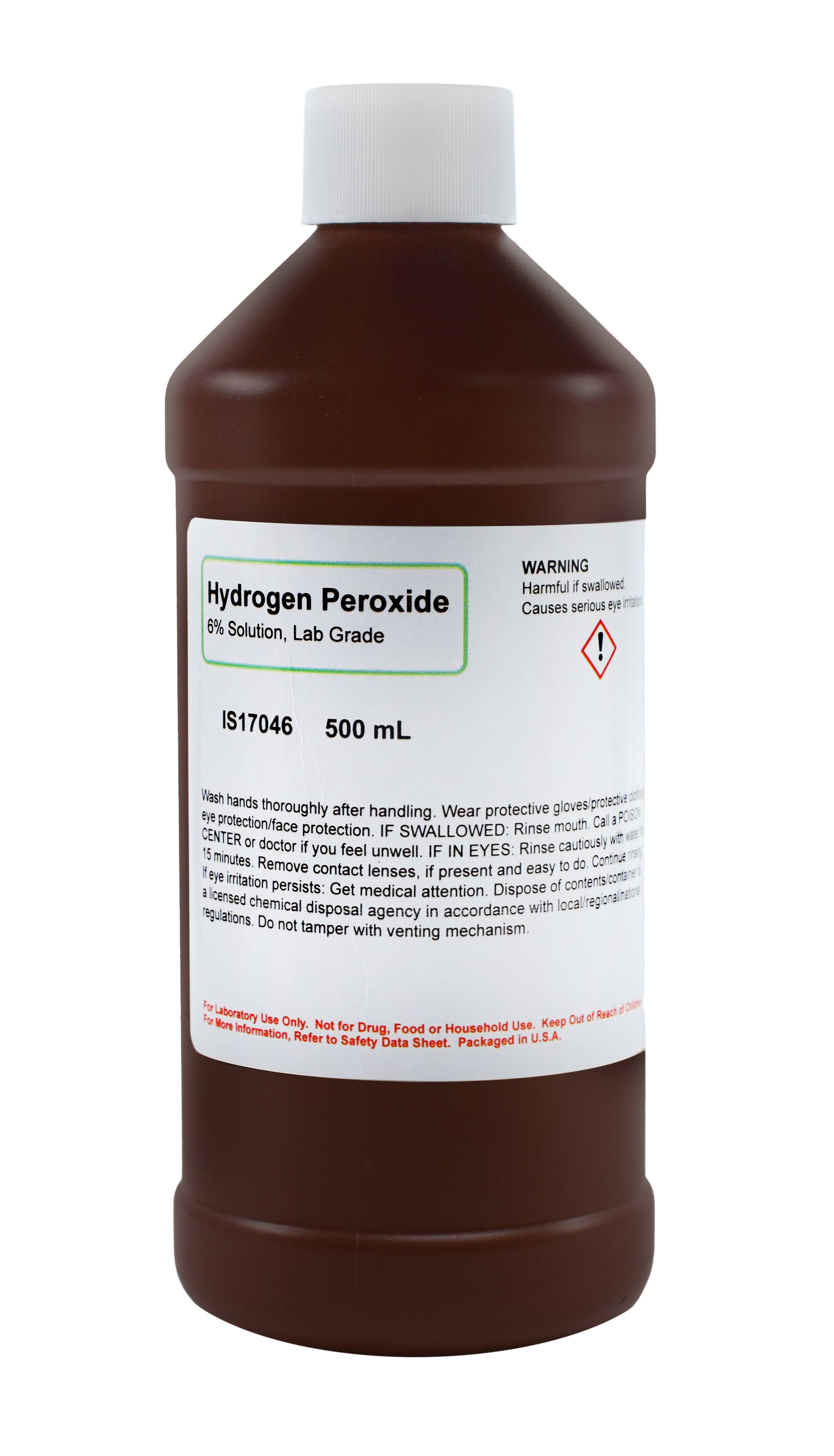 Hydrogen Peroxide Solution, 6%, 500mL, Laboratory Grade