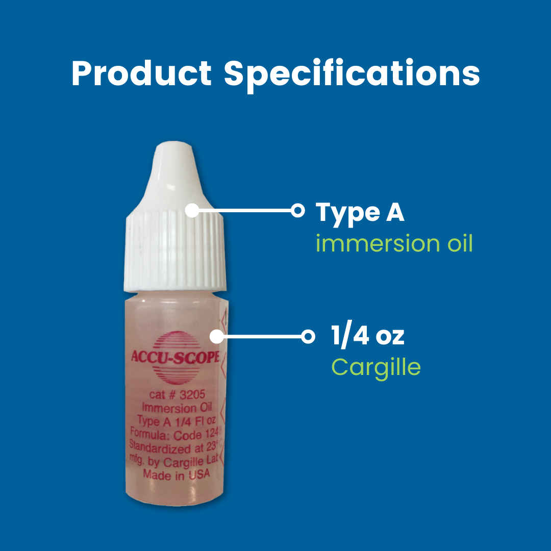 Type A Immersion Oil for 100x Objectives, 1/4 oz Dropper