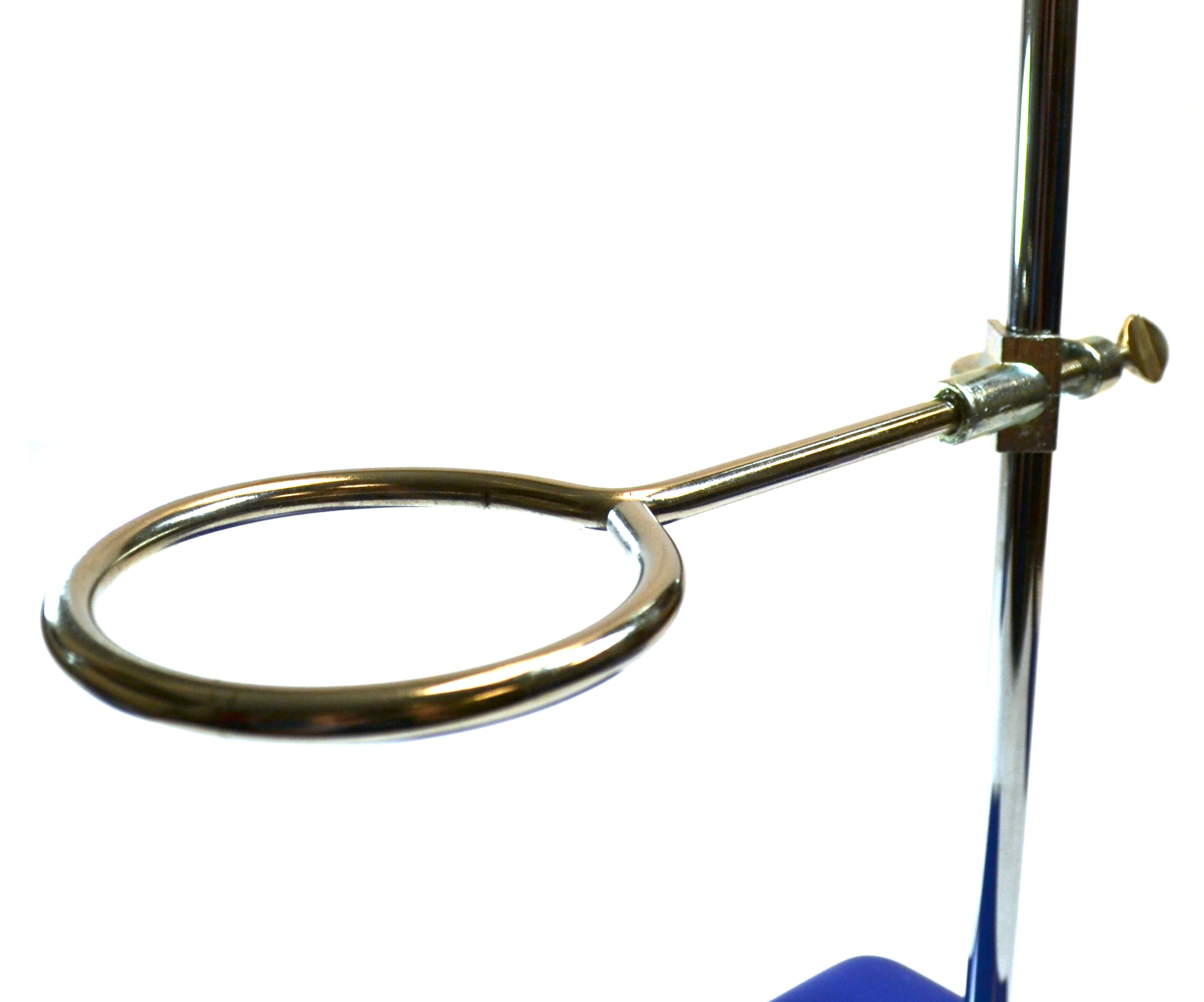 4-Piece Rectangular Retort Stand Set with Coated 3-Prong Clamp