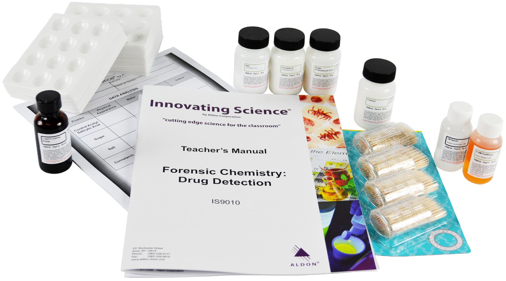 Forensic Drug Detection and Analysis Chemistry Kit for 15 Groups