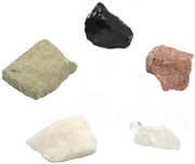 5-Piece Quartz Collection Rock and Mineral Specimen Set