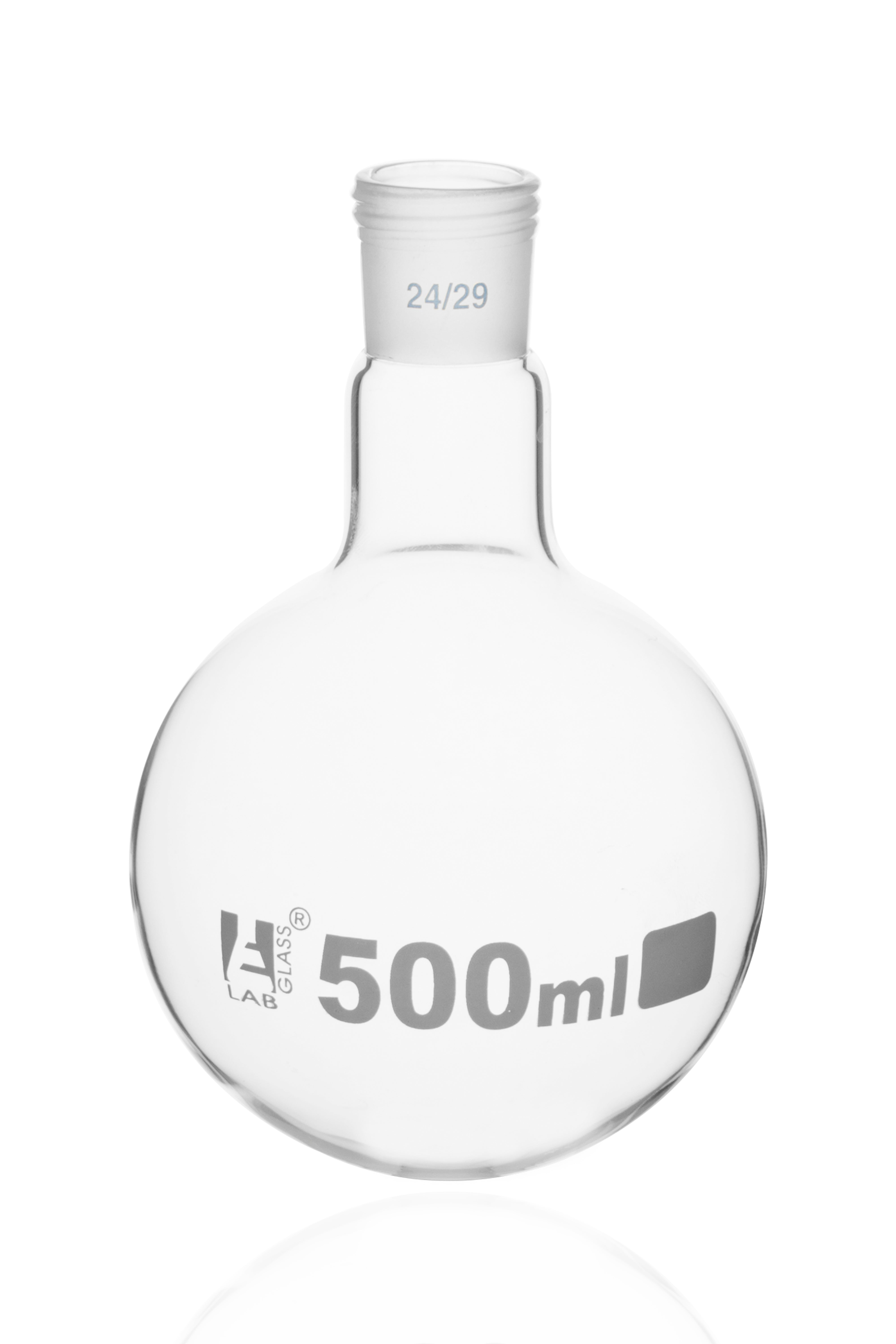 Round Bottom Borosilicate Glass Boiling Flask with Threaded Joint