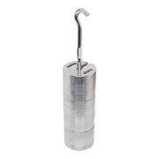 Stainless Steel Slotted Mass Set with Hanger, 9-Piece, 100g