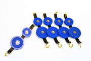 5-Piece Low-Friction Double-Tandem Plastic Pulley Set, 38 and 50mm