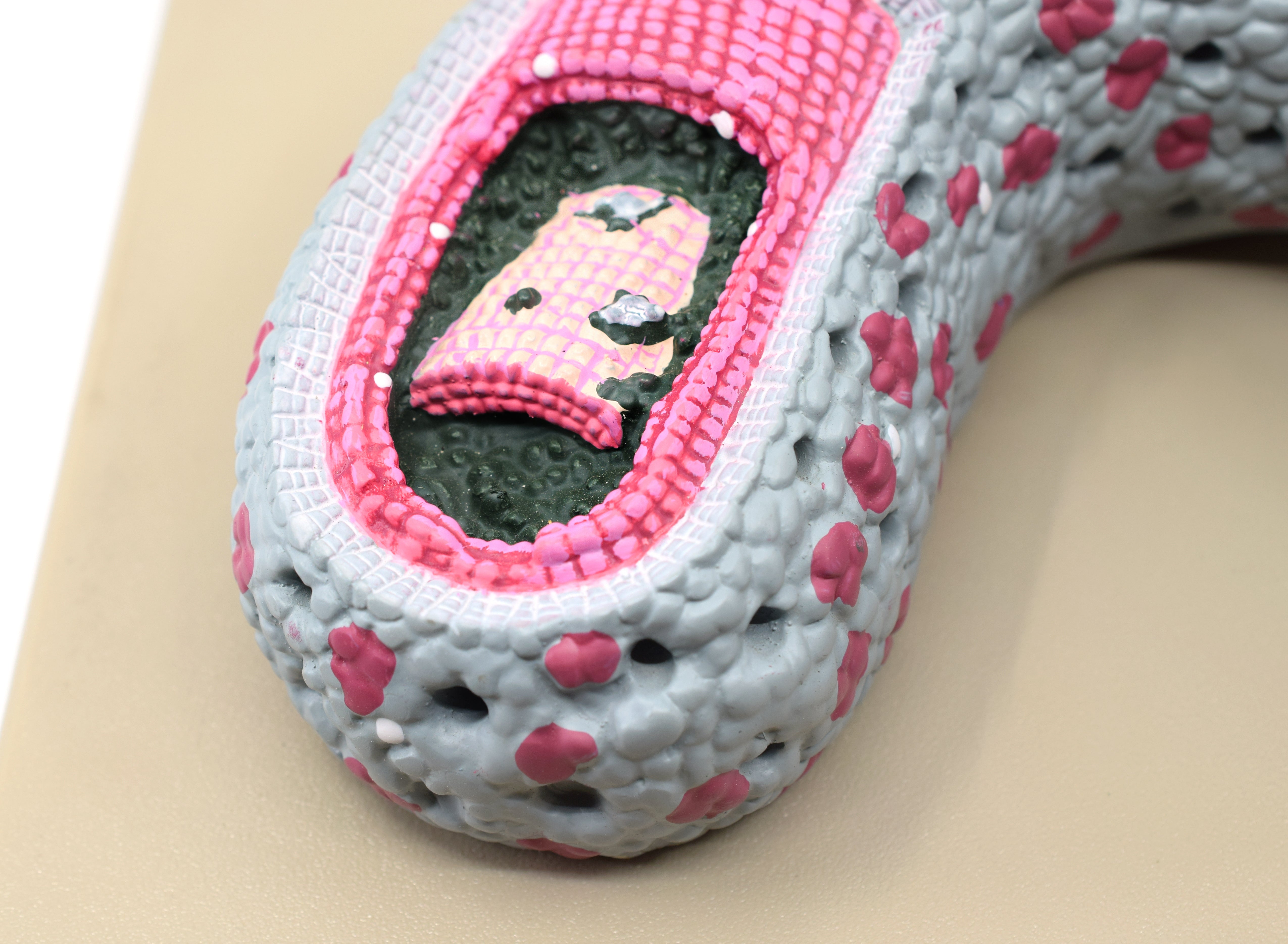 Hand-Painted 3D Ebola Virus Sectional Anatomical Model on Base, 100000x Magnification, 16 x 12 inch