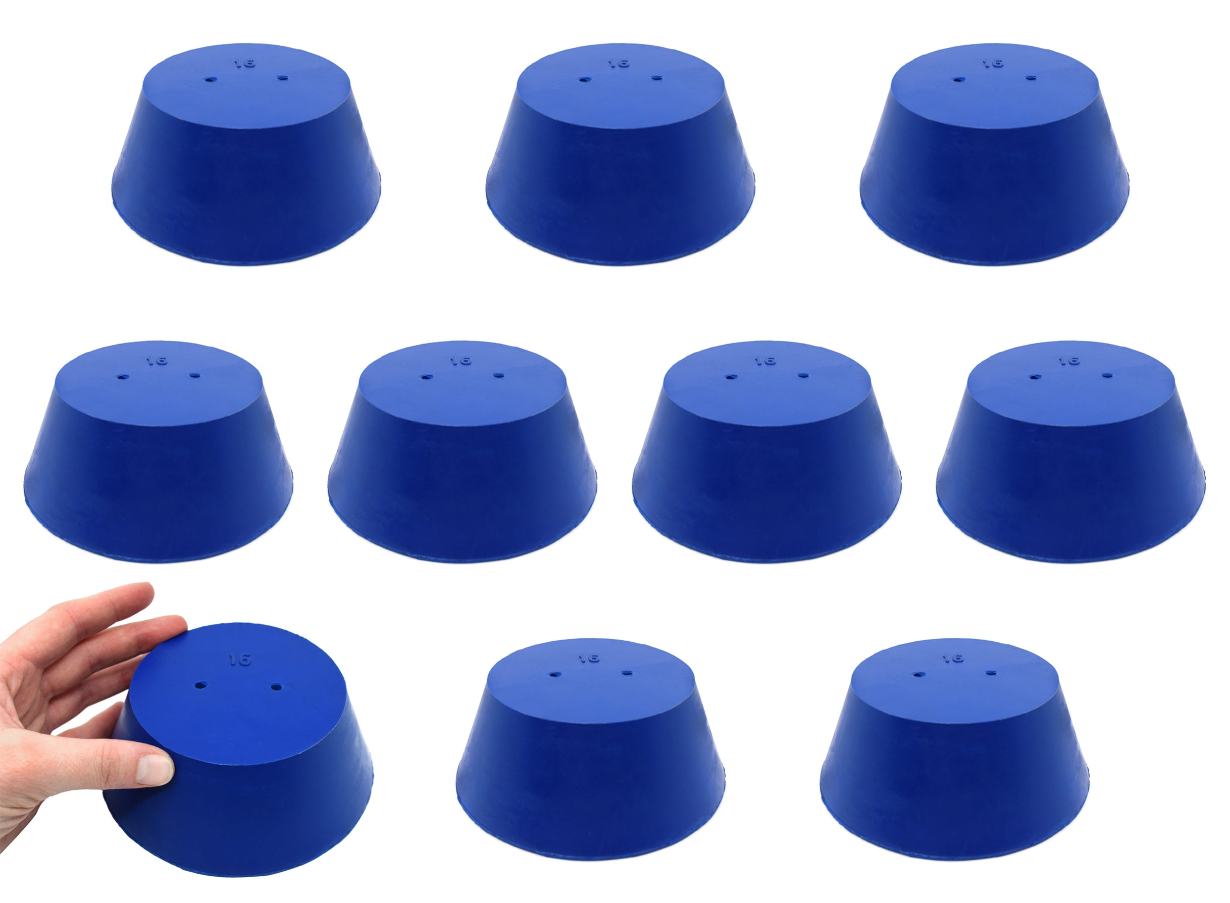 Neoprene Stopper with 2 Holes, 10-Pack