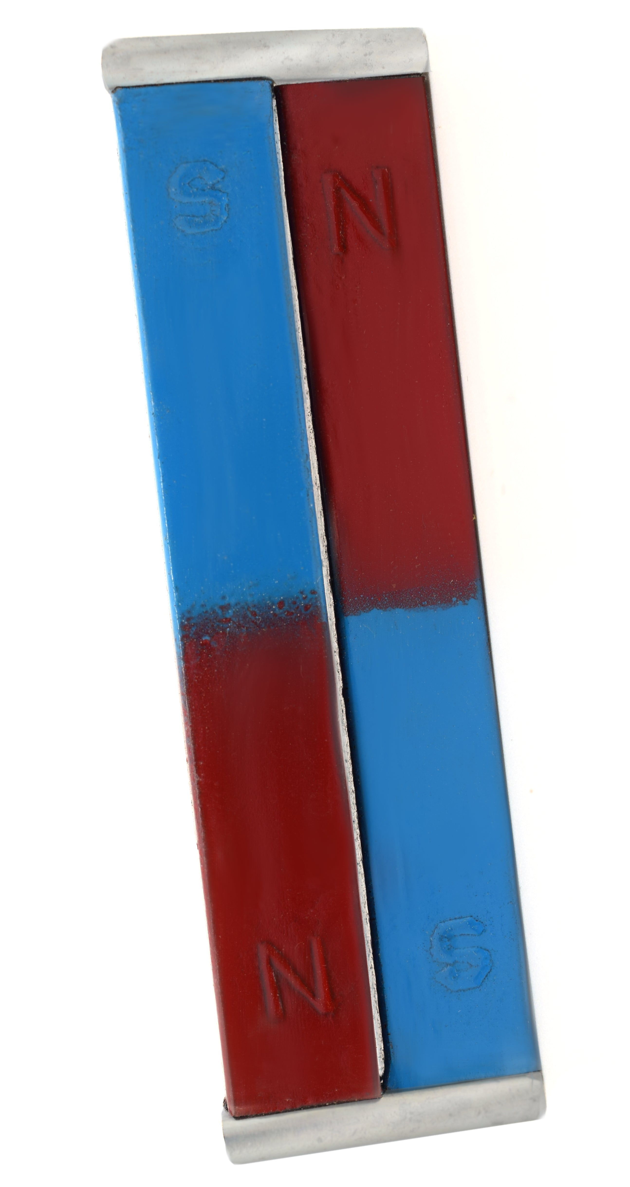 Chrome Steel Bar Magnet Pair with Keepers, 2.95 x 0.5 x 0.1"