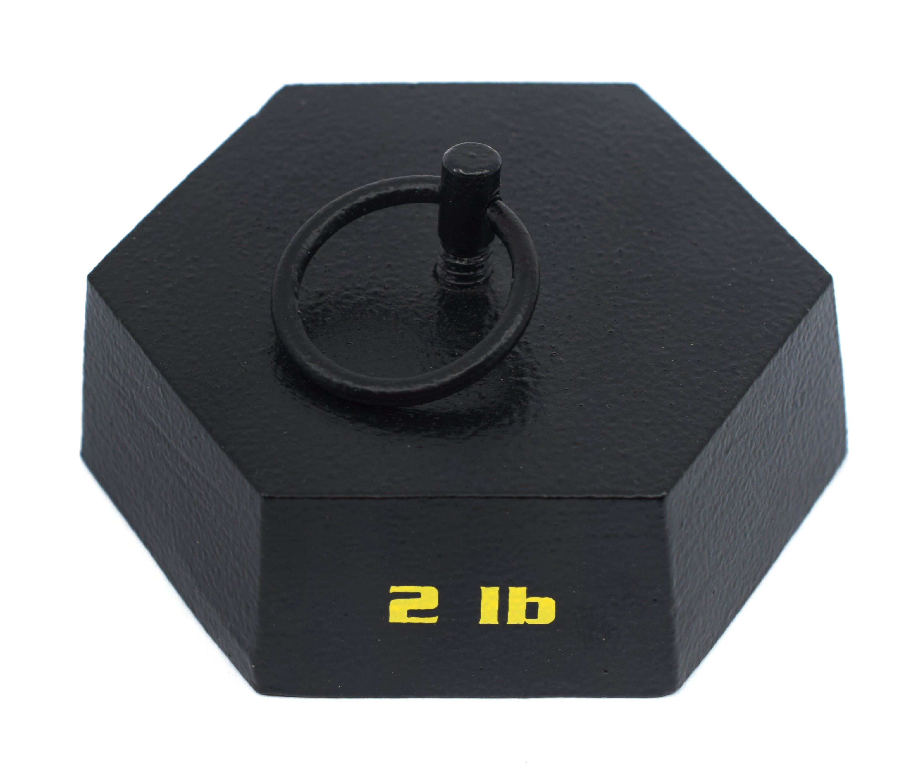 2lb Hexagonal Cast Iron Mass with Lifting Ring