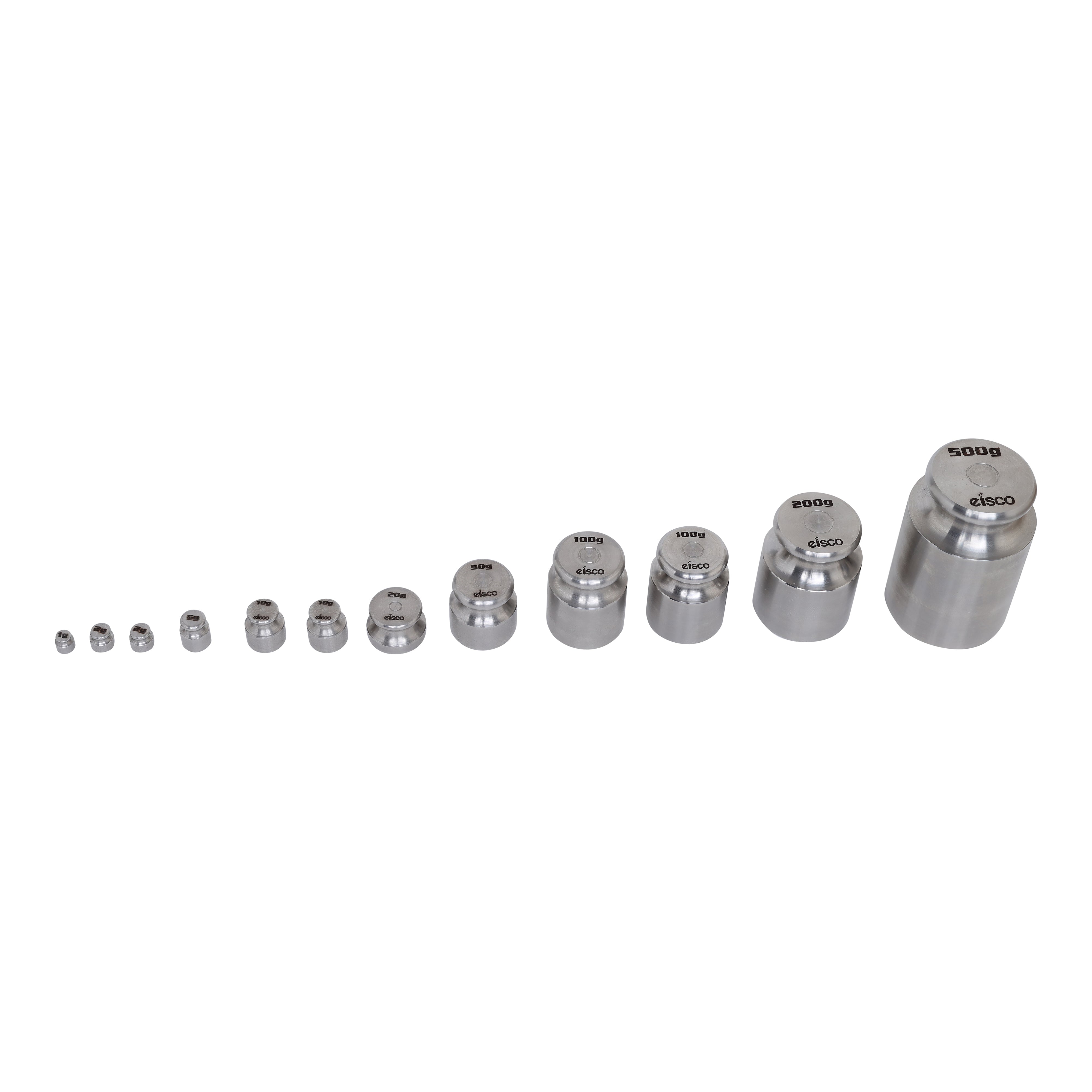 1000g Euro Design Stainless Steel Balance Weight Set with Wooden Block