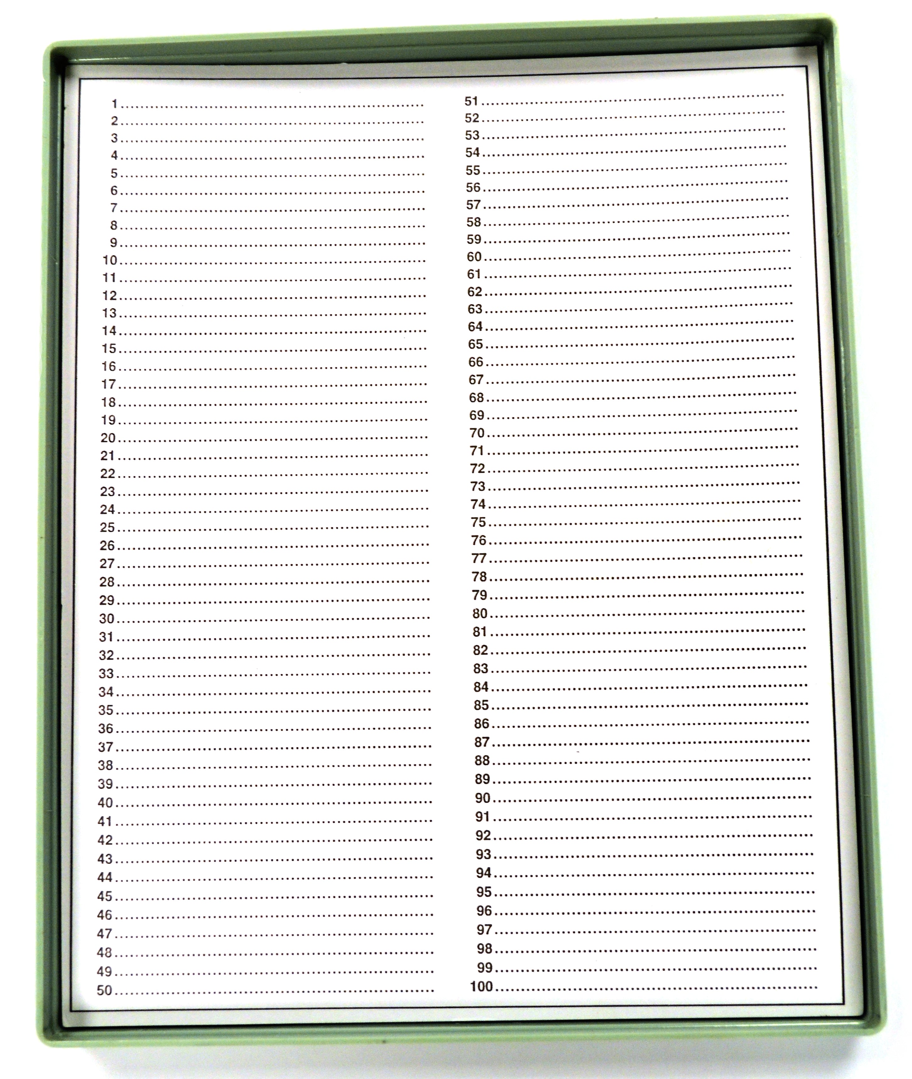 Polystyrene Microscope Slide Box for 100 Slides, 75 x 25mm