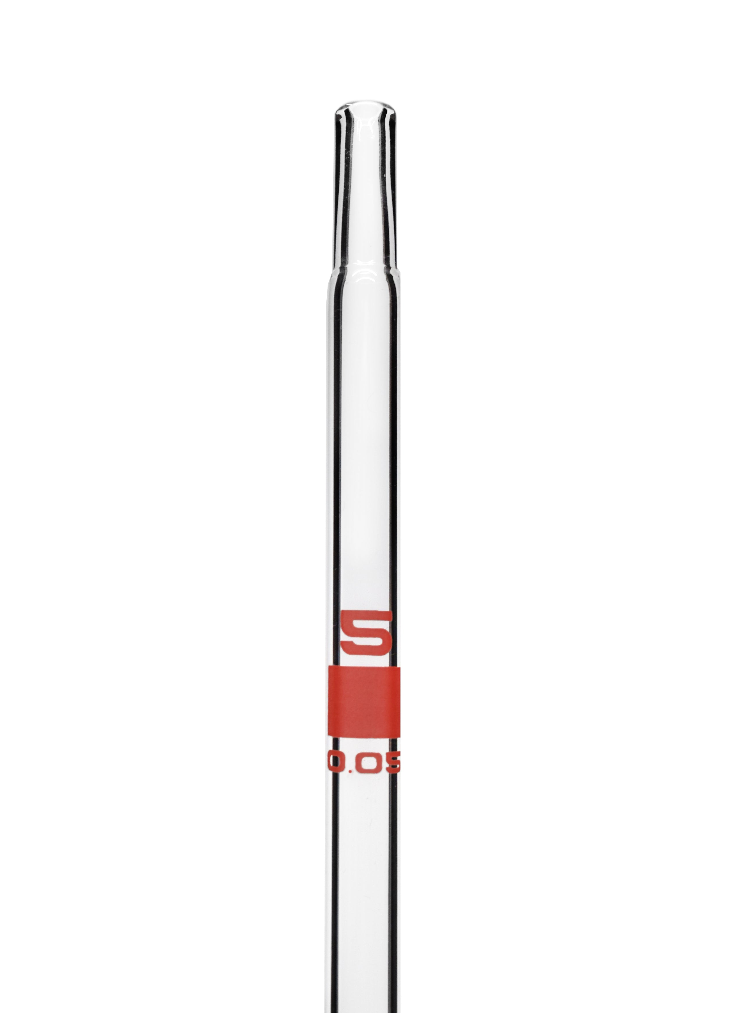 Class A Serological Pipette, 5mL, White Graduations, Borosilicate Glass