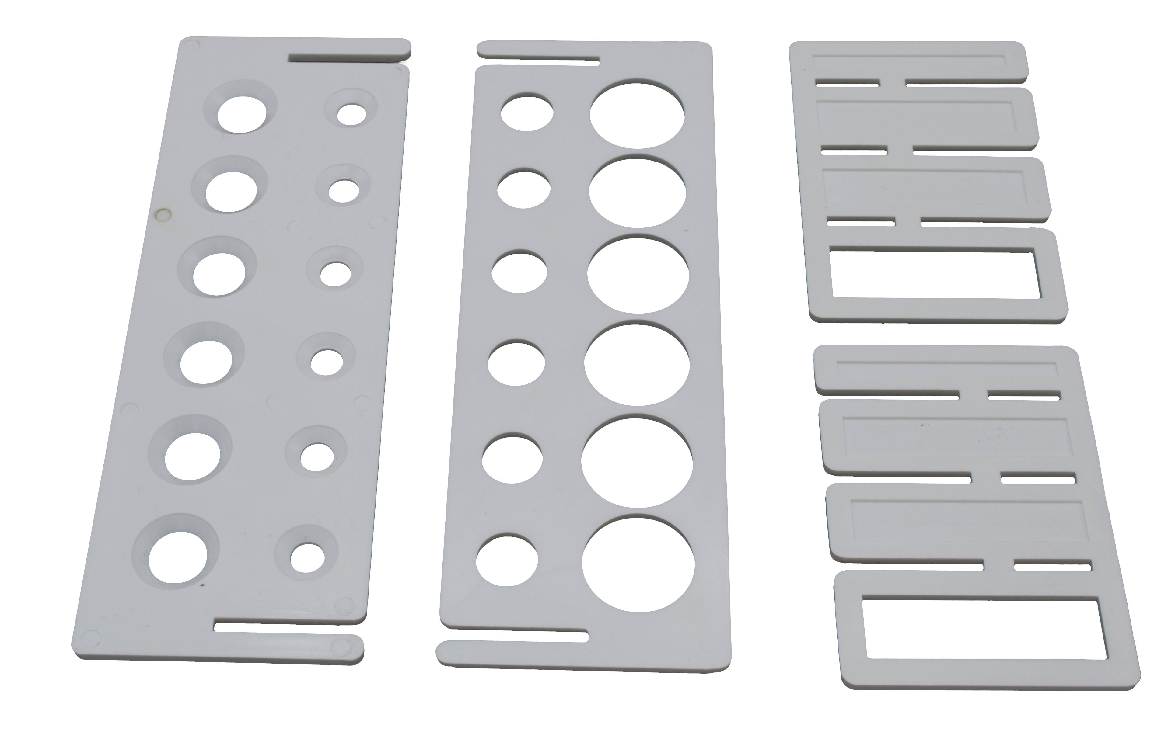 12-Hole Test Tube Stand for Mixed 30mm and 15mm Tubes, Polyethylene