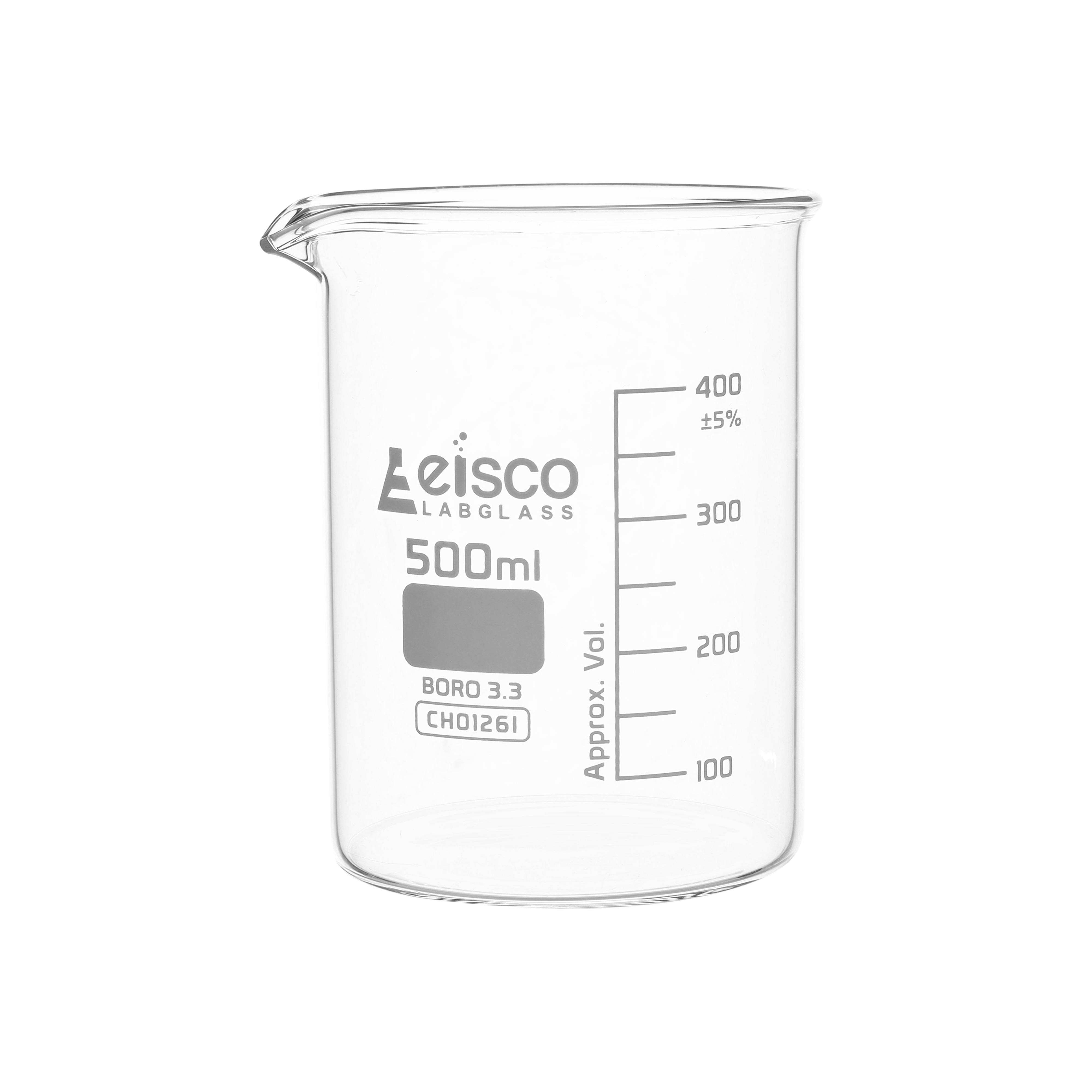 Low Form Borosilicate Glass Beaker with Spout