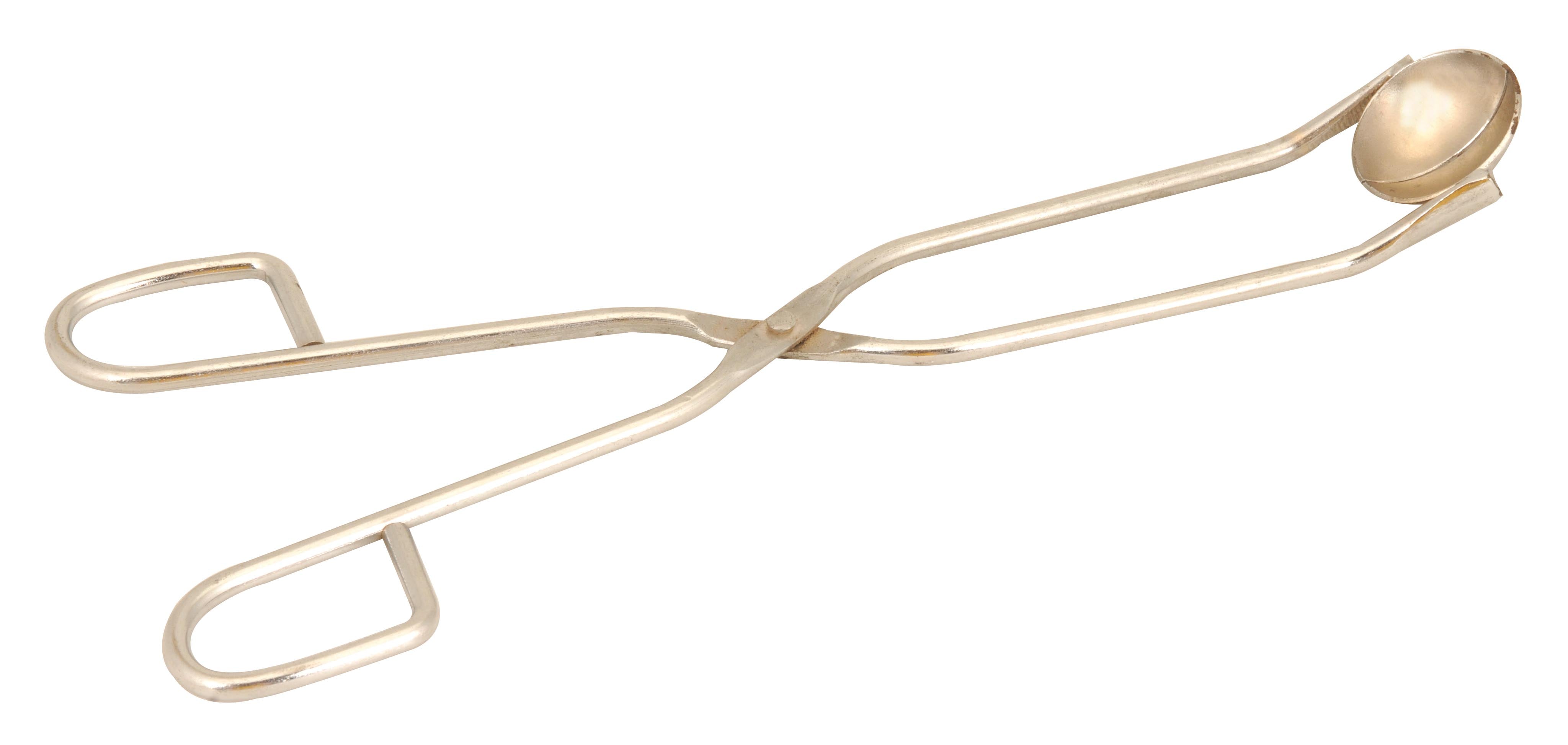 8.25" Nickel-Plated Sampling Tongs