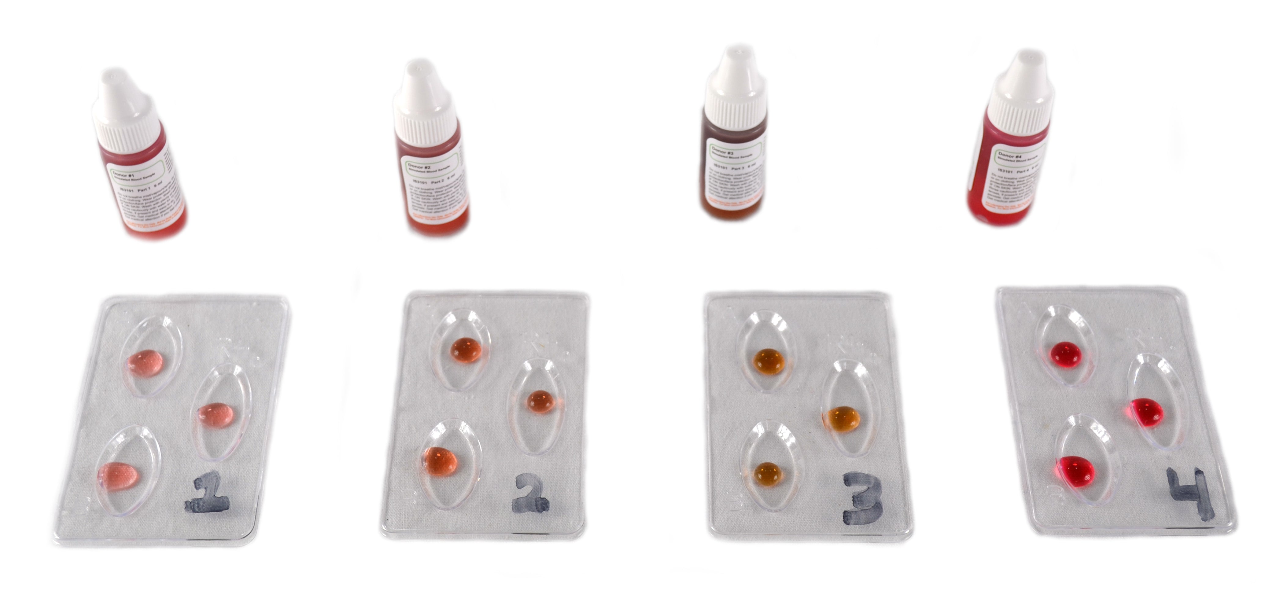 Simulated ABO/Rh Blood Typing Kit, 10 Setups