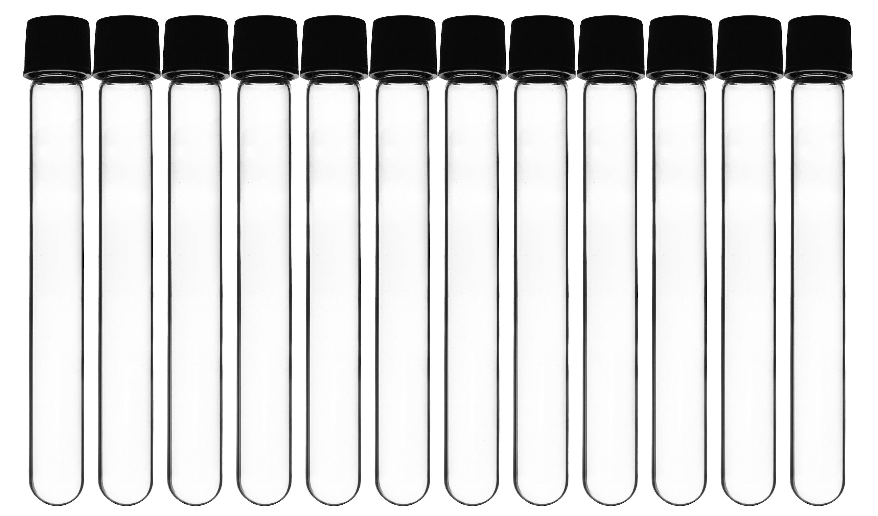 Round Bottom Borosilicate Glass Test Tube with Bakelite Screw Cap, 15mL