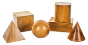 Large Solid Wood 6-Piece Geometric Model Set