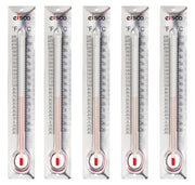 Aluminum-Backed Thermometer, -30 to 110°C, 6.5 x 1", 5-Pack