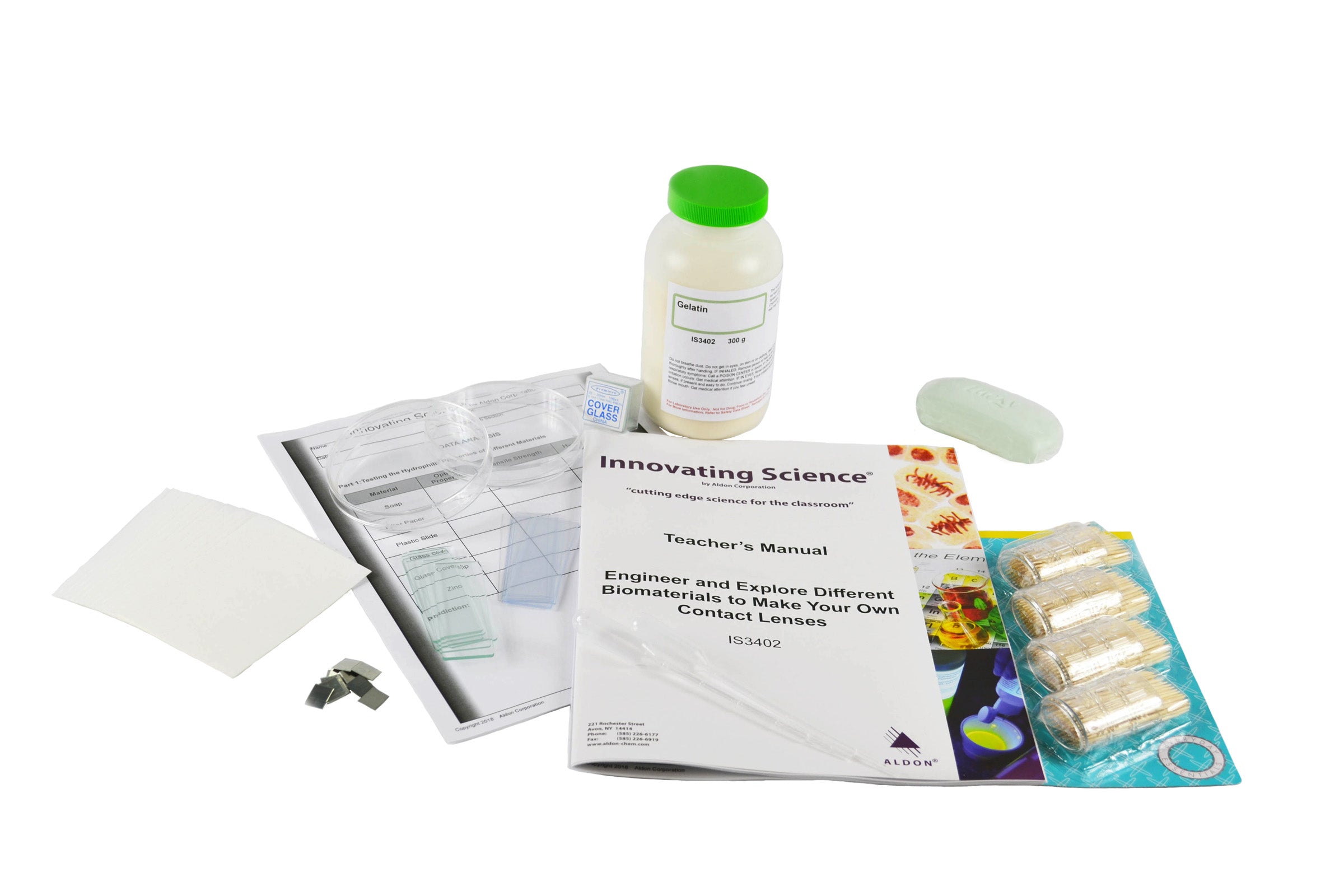 STEM Investigations Biomaterials Make Your Own Contact Lenses Kit for 15 Groups