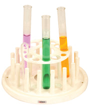 Round Polypropylene Test Tube Rack for 12 Mixed Tubes (4 x 25mm + 8 x 19mm)