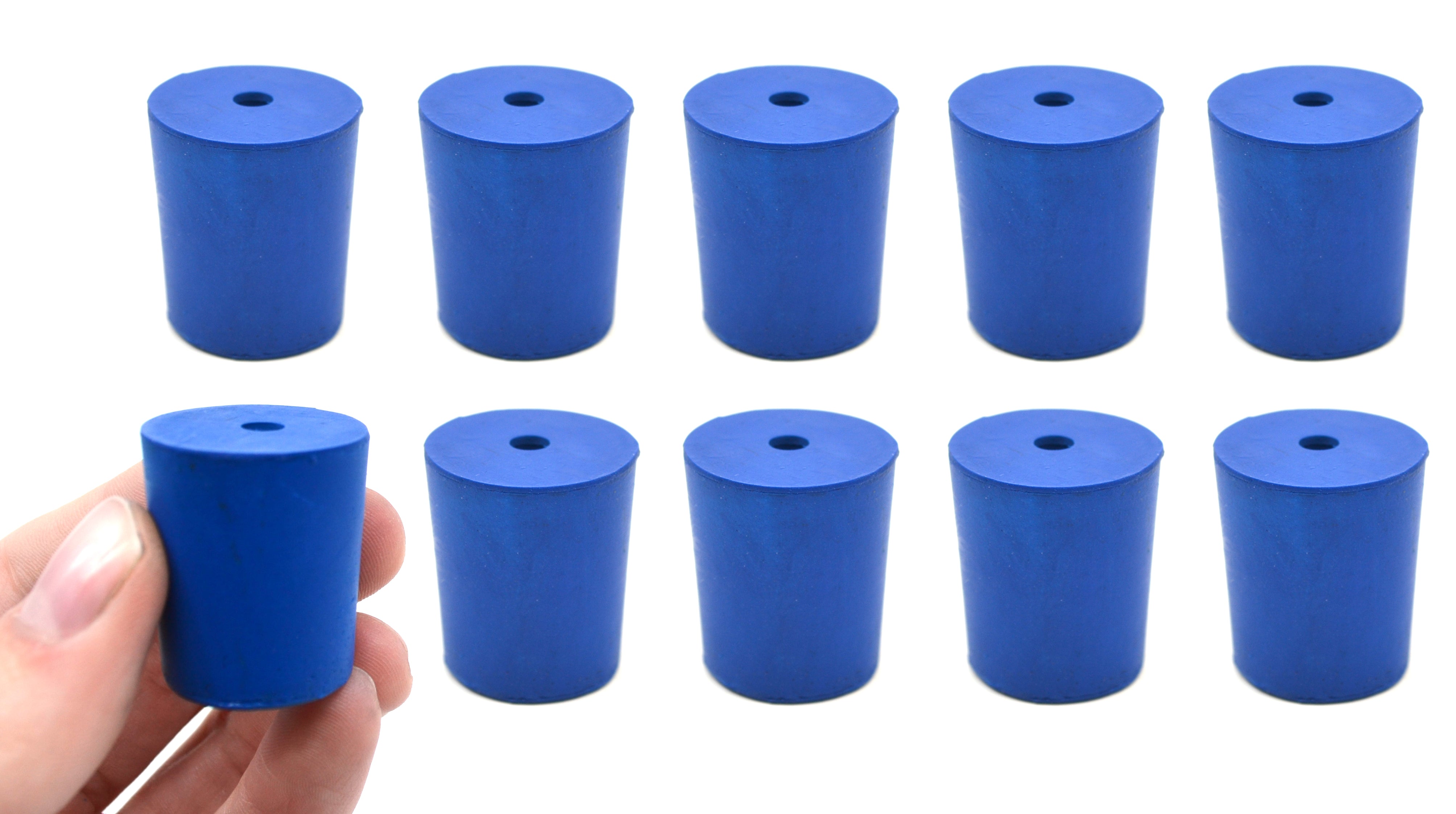 Neoprene Stopper with 1 Hole, 10-Pack