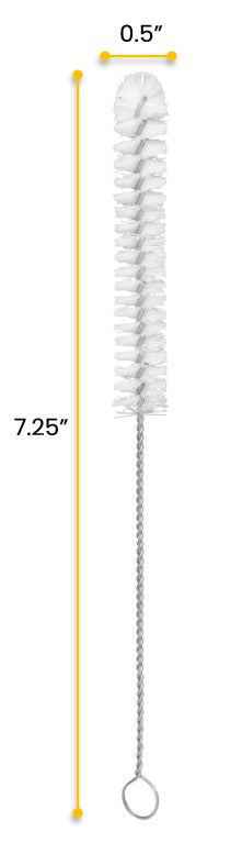 7.25" Semi-Micro Nylon Cleaning Brush for 0.25-0.4" Tubes