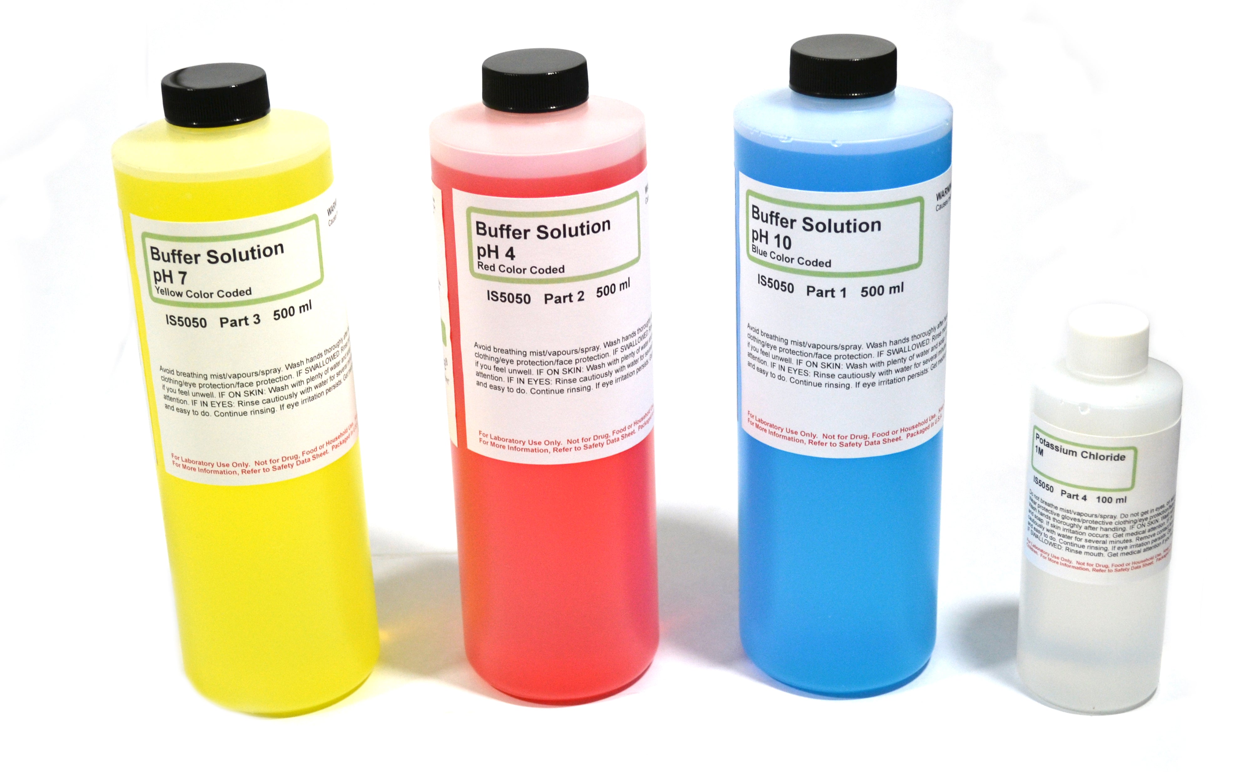 pH Calibration and Maintenance Set with pH 4/7/10 Buffers and Potassium Chloride